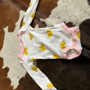 Carter's Yellow and Pink Bodysuit with Playful Duck Pattern